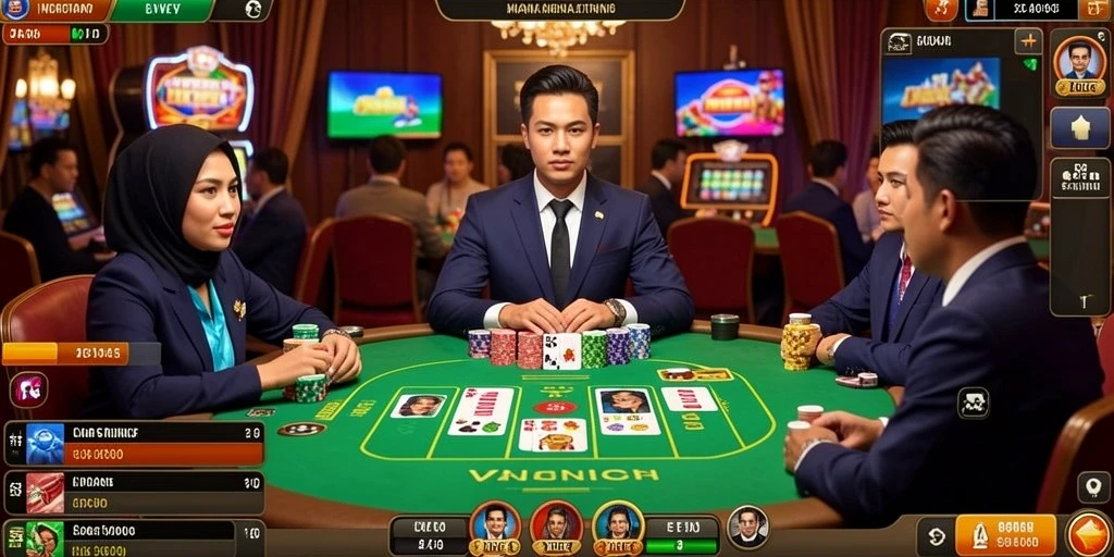Berinteraksi dengan pemain lain dalam mode multiplayer.
