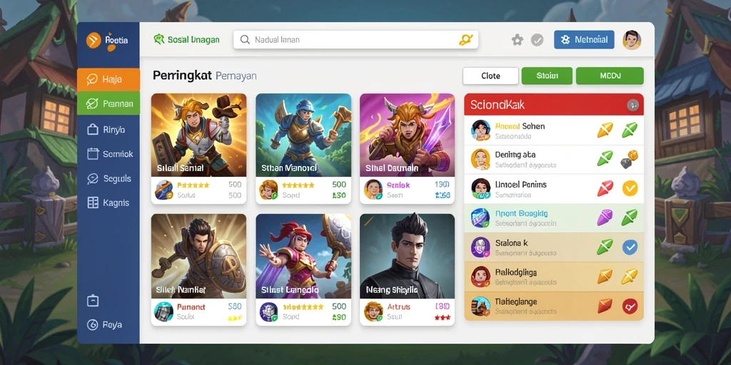 Lingkungan game yang memukau dan penuh detail.