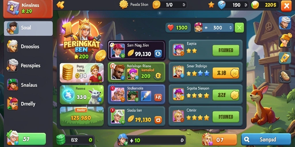 Mode permainan yang beragam untuk pengguna.
