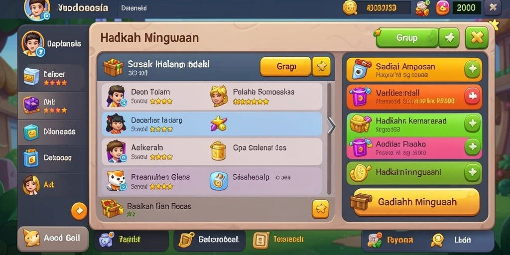 Fitur sistem reward yang memotivasi pemain.